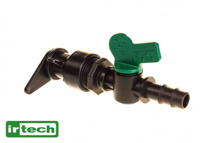Кран стартовий для трубки крапельного поливу під рукав LFT Irtech, фото 1