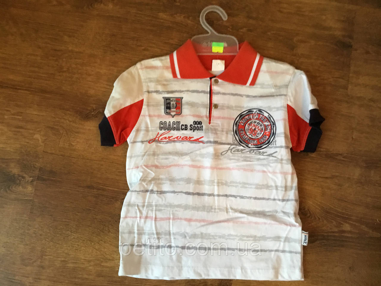 Стильна футболка-поло для хлопчика на гудзиках, фото 1