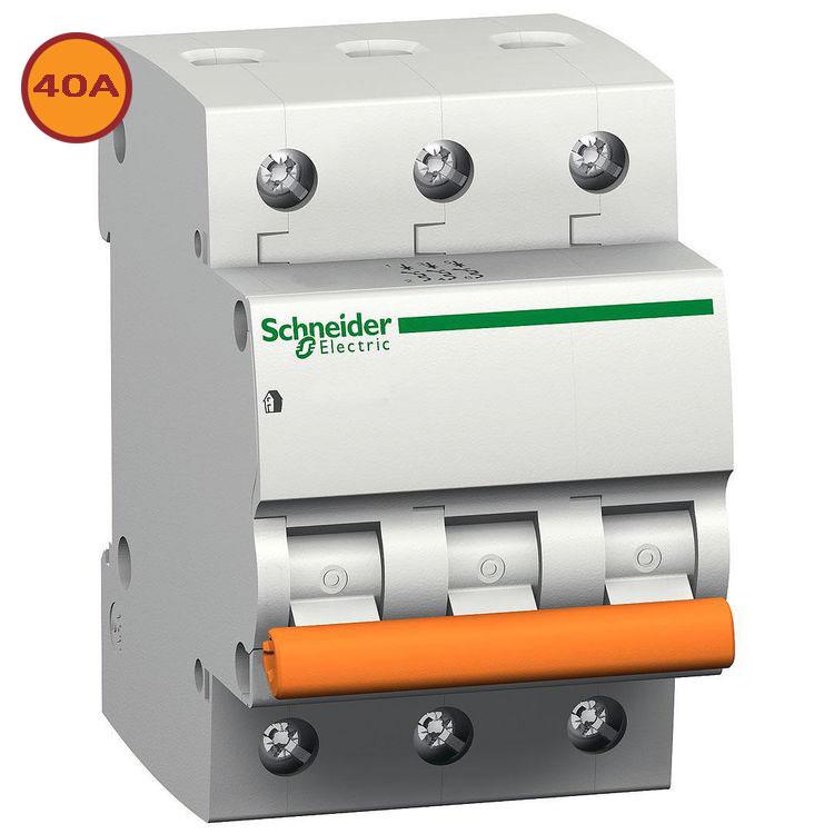 Автомат Schneider Домовий ВА63 40А (автоматичний вимикач) 3-полюсний 11227