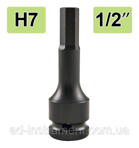 Бита ударна шестигранна 1/2" 7 мм. 14006 JBM