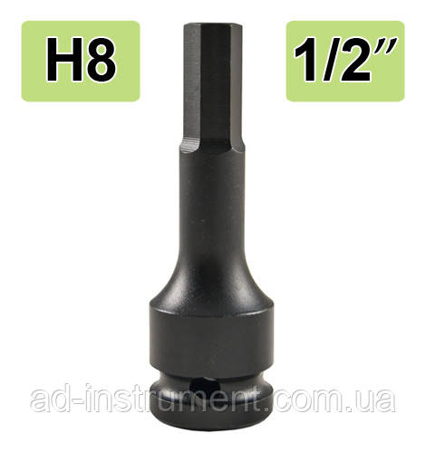 Бита ударна шестигранна 1/2" 8 мм. 14007 JBM