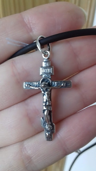 Срібний хрест натільний, фото 1