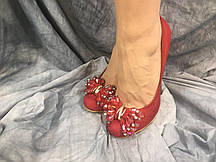 Туфлі жіночі з екошкіри DO7-1 червоні 35-40 ОПТ