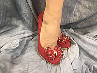 Туфли женские из эко-кожи DO7-1 красные 35-40