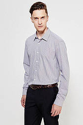Чоловіча сорочка з дрібним візерунком Finn Flare A16-22028-201 світло-сіра S