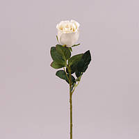 Роза, бутон, Н62 см, крем, Искусственный цветок, Днепр