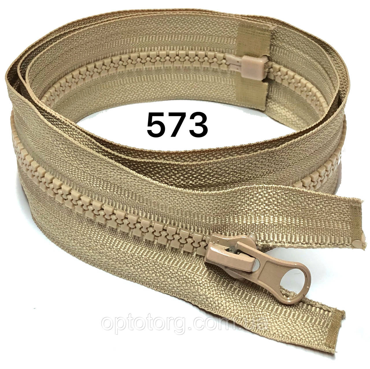 Блискавка Бежевий 80см №5 тракторна з одним бігунком центральна