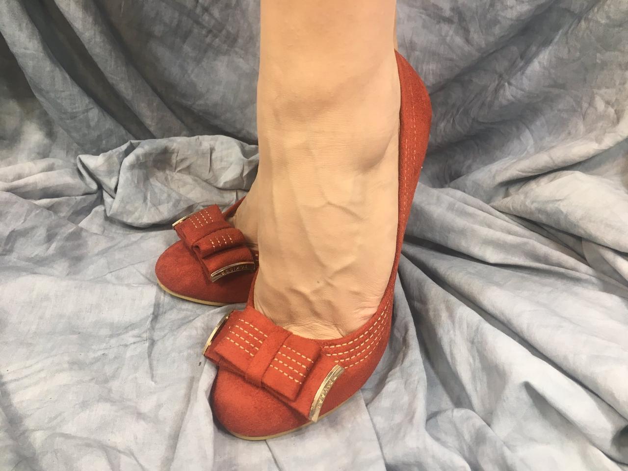 Туфлі жіночі з екозамша RED DO5-1 цегляні 35-39