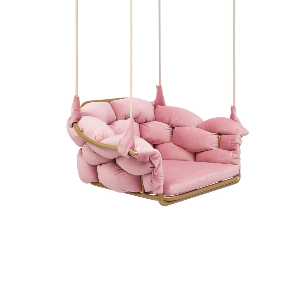 Підвісне крісло Елеон каркас сталь Ral-1036, тканина 1-ої категорії (Pradex ТМ), фото 1