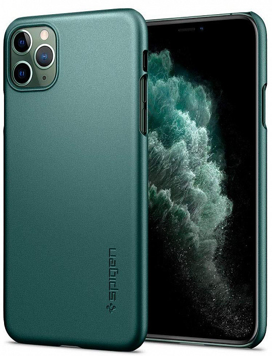 Чохол Spigen Thin Fit для iPhone 11 Pro Max, Midnight Green (ACS00410)