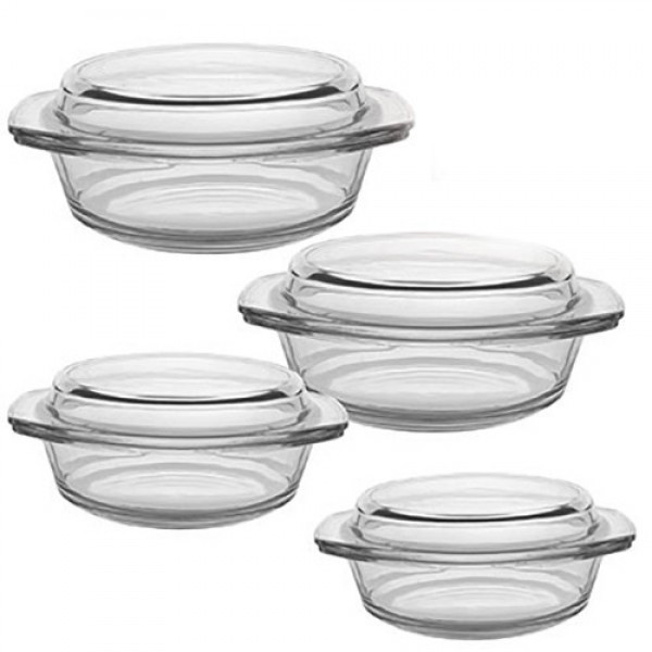 Набір скляних термокастрюль Stenson MS-0081, фото 1