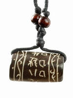 Тибетська амулет Ца У Ма Кістка яка 3х1,5х1,5 см (03875)