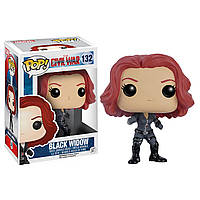 Фігурка Funko Pop Фанко Поп Капітан Америка Чорна вдова Captain America Black Widow 10 см CA BW 132