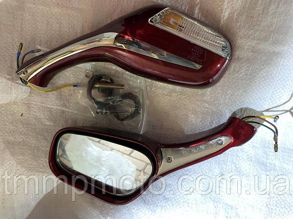 Дзеркала крапля червоні з поворотом, фото 1