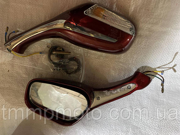 Дзеркала крапля червоні з поворотом, фото 2