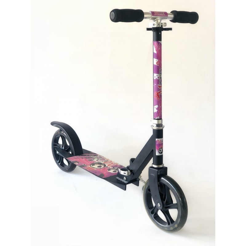 Самокат MITE чорно-рожевий дитячий від 6 років стійка конструкція