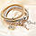 Набір із трьох браслетів із підвісками "Замок і ключик" золото, срібло,бро, фото 8