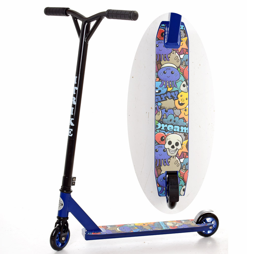 Самокат трюковий iTrike SR 2-036-6-BL синій 88 см кермо