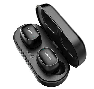 Навушники безпровідні Bluetooth Awei T13 з кейсом, чорні
