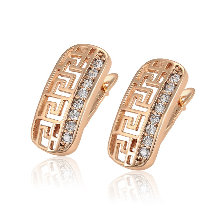 Сережки. Розмір 19 х 9 мм.  ХР Gold filled 18k