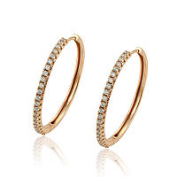 Сережки-кільця. Розмір 34 х 3 мм. ХР Gold filled 18k