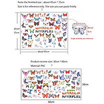 Наклейки для дитячої кімнати, наклейки на планшет,, вінілові наклейки "метелик 43шт" (лист30*60см), фото 2