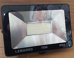 Прожектор LED 70w 6500K IP65 4200LM LEMANSO "Посейдон" чорний/LMP73-70