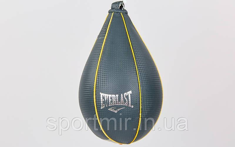 Груша пневматична Краплеподібна підвісна EVERLAST EV4215 (верх-PU, латекс. камера, d-14,5 см, l-27 см, сірий), фото 1