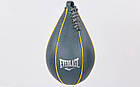 Груша пневматична Краплеподібна підвісна EVERLAST EV4215 (верх-PU, латекс. камера, d-14,5 см, l-27 см, сірий), фото 3