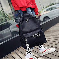 Шкільний тканинний рюкзак із пірсингом, фото 2