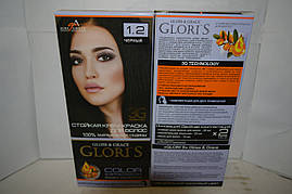 Фарба для волосся Gloris 1.2 (Чорний) Для 2 застосувань