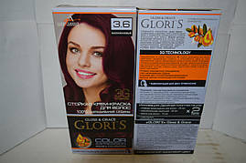Фарба для волосся Gloris 3.6 (Баклажановий) Для 2 застосувань