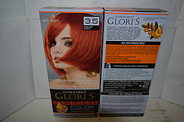 Фарба для волосся Gloris 3.5 (Мідний блиск) Для 2 застосувань
