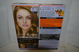 Фарба для волосся Gloris 7.1 (Натуральний русявий) Для 2 застосувань