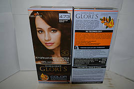 Фарба для волосся Gloris 4.73 (Золотистий каштан) Для 2-х застосувань