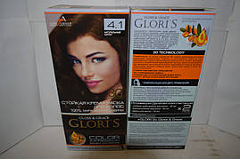 Фарба для волосся Gloris 4.1 (Натуральний шатен) Для 2 застосувань