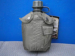 Фляга армійська "US Army bottle" 1 л пластикова в чохлі, олива. Німеччина Макс Фукс.