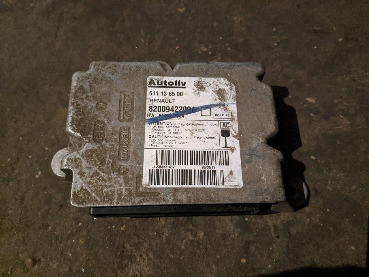 Блок управління AirBag Renault Master, Opel Movano 2010-, 8200942209A (Б/У), фото 1