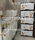 Комод пластиковий Алеана, з малюнком Ведмедика, 8 ящиків, коричневий, фото 2