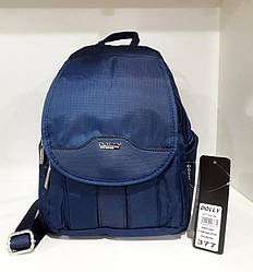 Рюкзак жіночий маленький синій молодіжний модний з кишенями Dolly 377 розмір 24х30х15 см