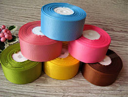 Репсові стрічки 4 см однотонні бобіна