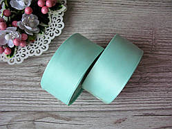 Репсова стрічка, на метраж, ширина 4 см, колір тіффані світлий (м'ятний)