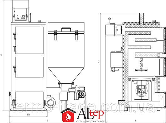 Котел Альтеп (Altep) Duo Pellet 31 кВт - фото 2 - id-p138560241