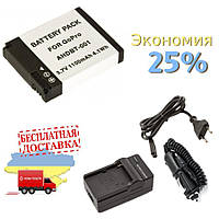 Комплект "Аккумулятор+Зарядное" GoPro AHDBT-001 AHDBT-002 (1100 mAh) для HERO HERO2 (Premium Quality)