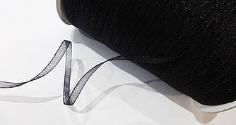 Стрічка органза 3.5 мм чорна