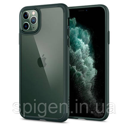 Чохол Spigen для iPhone 11 Pro Max Hybrid Ultra, Midnight Green, фото 1