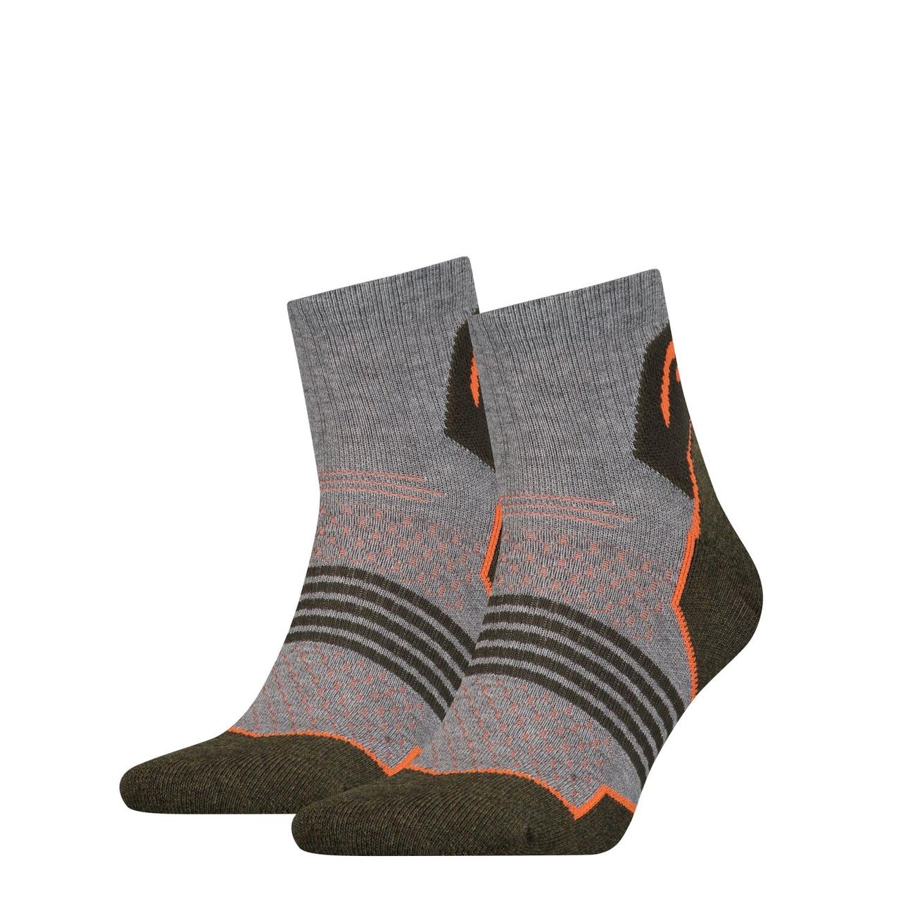Носки Head Hiking Quarter Unisex 2-pack gray/green