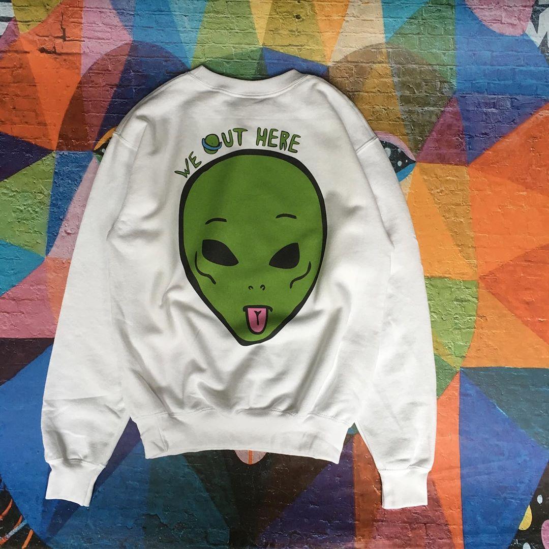 Світшот білий RipNDip Out Here We XS, фото 1