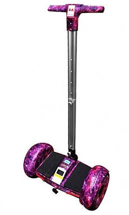 Гіроскутер із ручкою А8 Smart Balance 10.5" рожевий космос, фото 1