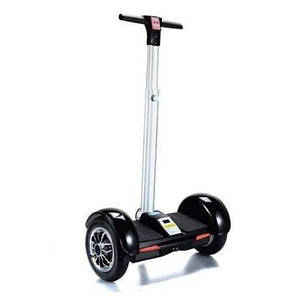 Гіроскутер із ручкою А8 Smart Balance 10.5" чорний карбон
